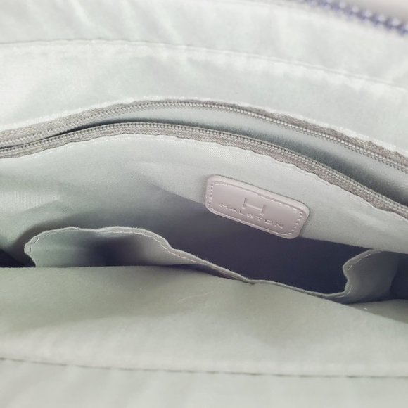 Halston Satchel, Sage Vegan Leather with Matching Interior - Picture 6 of 7